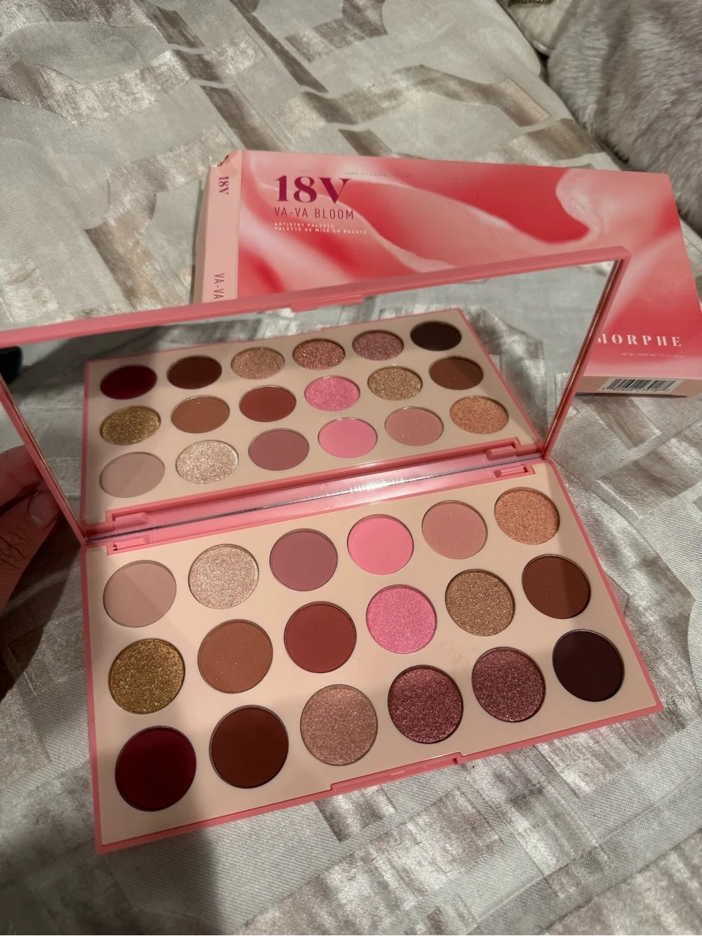 Morphe 18V Va-Va Bloom Pink & Brown Eyeshadow Palette